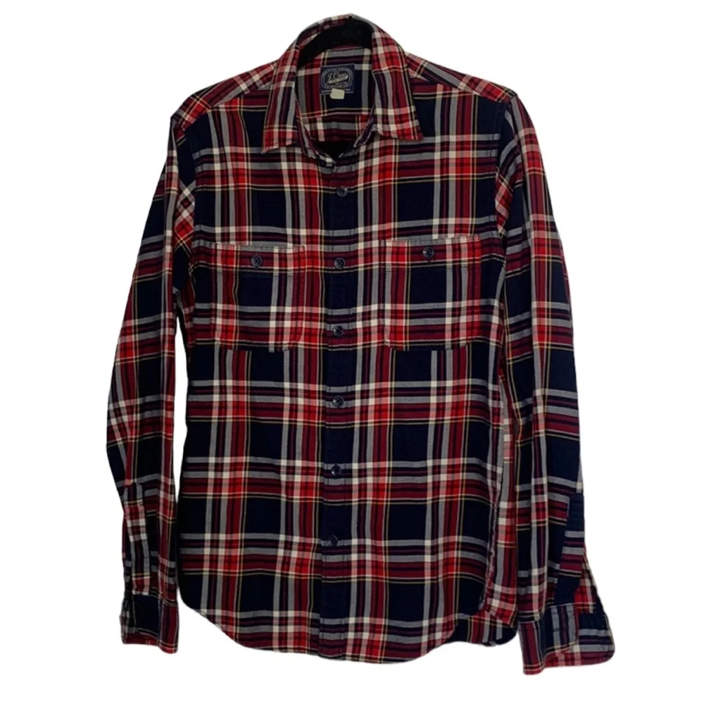 J crew oxfords shirt buffalo  plaid button down shirt size small